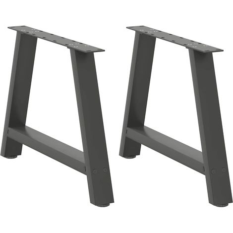 Couchtischbeine A-Form 2 Stk. Anthrazit 60x(42-43) cm Stahl