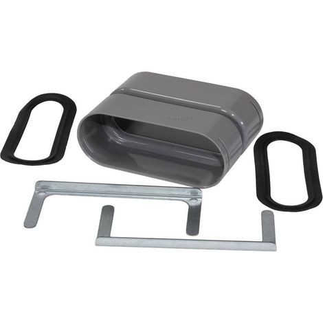 Zehnder Muffe Flat 51 ComfoFit für ComfoTube Flat 51, grau, Polymer