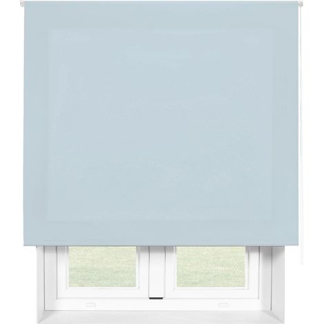 Estor Poliéster enrrollable opaco liso Celeste 160X175 cm