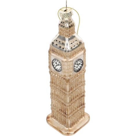 Horloge Ornement en verre à suspendre Décoration de Noël Londres pour décoration de Noël Figurine décorative pour salon, chambre à coucher et bureau (1/5)