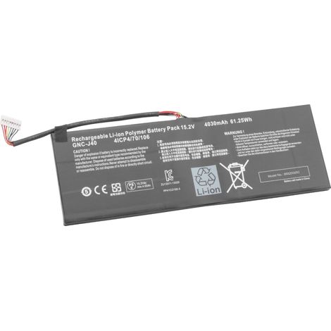 vhbw Akku Ersatz für Gigabyte 961TA013F für Notebook (4030 mAh, 15,2 V, Li-Ion) (1/2)