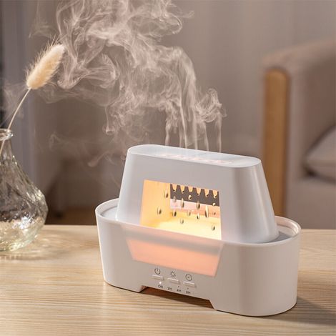 Diffusore di aromaterapia silenzioso con tecnologia a goccia di pioggia per uso domestico, diffusore di nebulizzazione ad alto volume, essenziale per l'arredamento d'interni - Crezuo