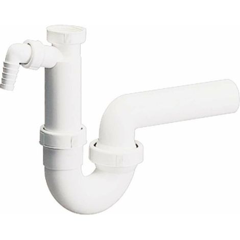 – Siphon évier silencieux DN 50 – Plastique PP résistant aux chocs – Raccord verrouillable – Sortie réglable – Évacuation conforme DIN EN 411 (1/2)