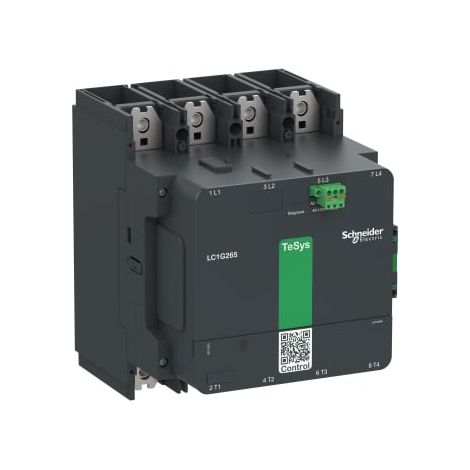 Contacteur TeSys LC1G 400A 440V 4P AC3 Standard 100-250V AC-DC bobine - LC1G4004KUEN