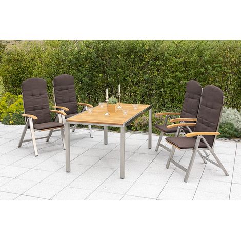 Keros Set 9tlg 4 Sessel Tisch 150x90cm Auflagen