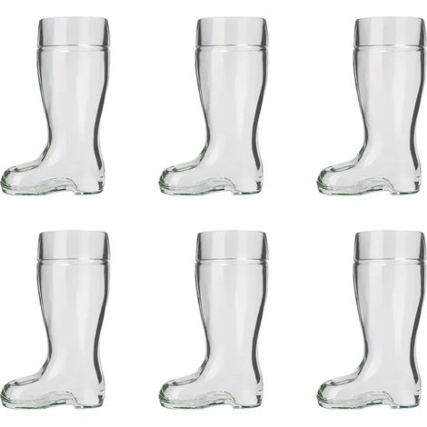 Verre a biere, Botte bière, Verre à bière en forme de botte lot de 6 - 0,5 litre
