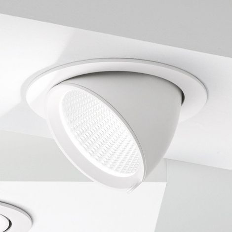 Faretto incasso alluminio gea led chandra gfa911n led spot orientabile inclinazione regolabile controsoffitto