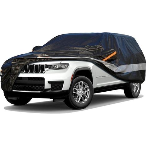 10-Schicht Autoabdeckung Wasserdicht Atmungsaktiv für Jeep Cherokee (2013-2022) Schwarz (1/5)
