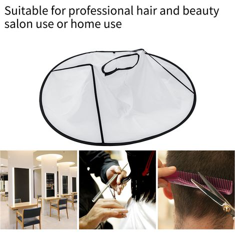 Cape de coiffeur pour adulte, peignoir de salon de coiffure, cape blanche (1/5)