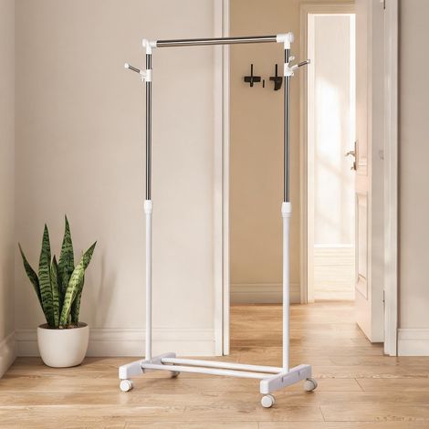 SunJet Porte-manteau, vestiaire sur pied, Portant à vêtements en acier - Réf. T5QVHUGHDWBV (1/5)