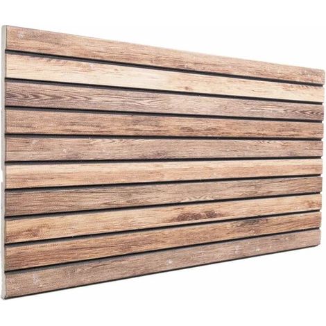 Lot de 10 panneaux muraux brun clair, 100 x 50 cm, mousse EPS.