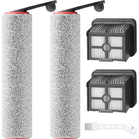 Rouleau de Brosse de Rechange et Filtre HEPA pour H12 Pro Accessoires Aspiration Humide/Sèche 2 Rouleaux de Brosse + 2 Filtres + 1 Brosse de Nettoyage pour Nettoyage Humide/Sec (1/5)