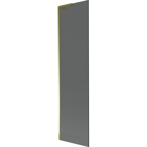 Mexen Next L Badewannenfaltwand 1-flügelig 50 x 150 cm, graphit, gold - 895-050-000-03-40-50 (1/5)