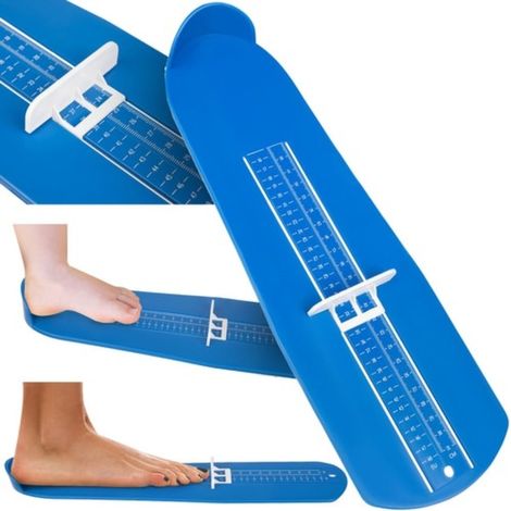 Piedmètre pour enfants et adultes Mesurez vos pieds facilement à la maison pour vos achats de chaussures en ligne (bleu) (1/5)