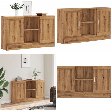 vidaXL Sideboard Artisan-Eiche 120x30,5x70 cm Holzwerkstoff (1/5)
