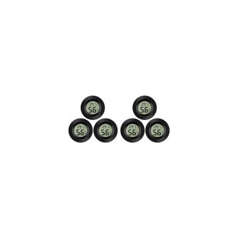 6er-Pack digitales LCD-Hygrometer-Thermometer zur Feuchtigkeitsmessung für Luftbefeuchter, Luftentfeuchter, Gewächshäuser, Keller und Babyzimmer – Crezuo