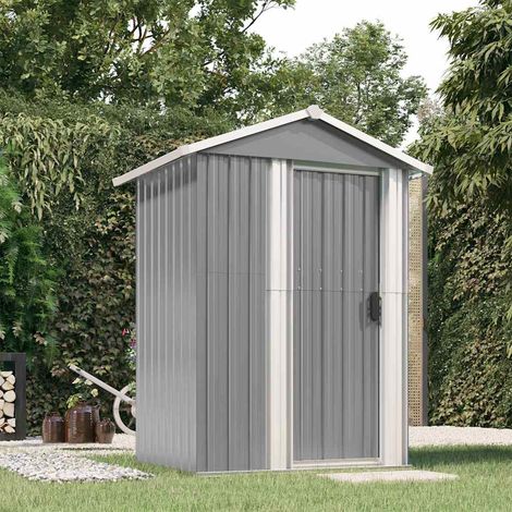 Abri de jardin-Remise Cabane pour outils Gris 126x97,5x177 cm Métal galvanisé (1/5)