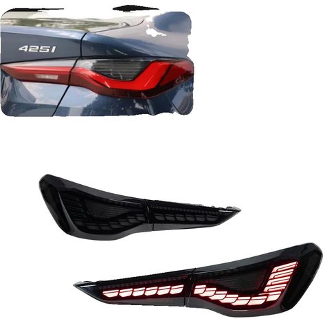 Fanale posteriore, tecnologia LED, compatibile con BMW Serie 4 M4 G22, bianco e nero (1/2)