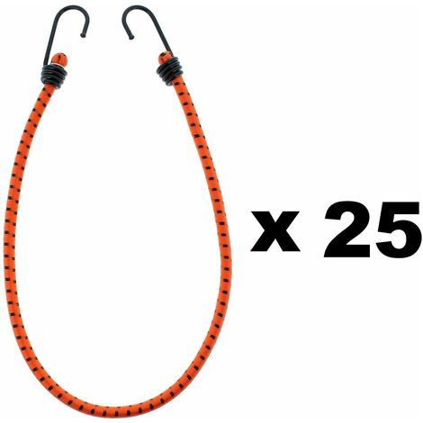 GT Garden 25 Stück Universal-Gepäckspanner mit Haken- Spanngurte, Spanngummi, Expander Spannschloss 60 cm