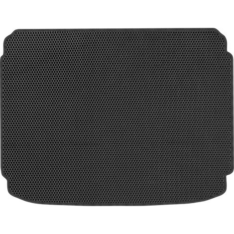Tapis de coffre en EVA pour Peugeot 308 I Hatchback (2007-2013), motif nid d'abeille noir (1/5)