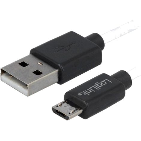 Cable USB 2.0 USB A male USB B micro prise male 1.8m - Noir