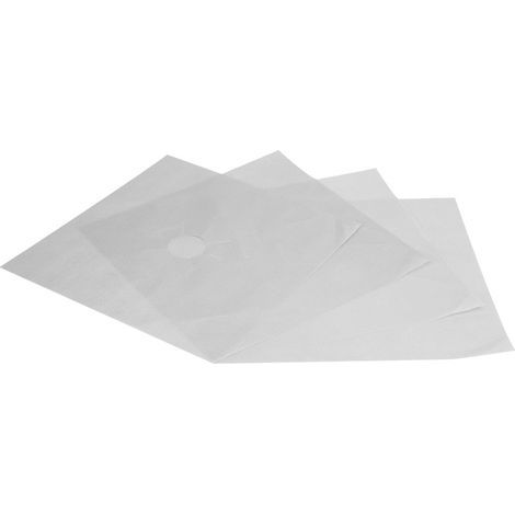 4 Protections de brûleurs de cuisinière anti-adhésives, noir - Lot de 4 (1/5)