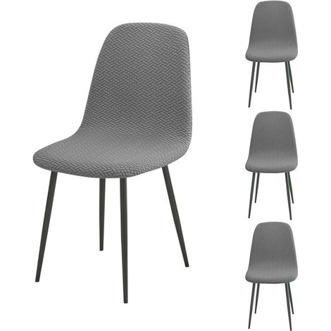 Fundas elásticas para sillas (4 unidades)，fundas elásticas duraderas para sillas tipo concha，ideales para hoteles，bodas y decoración de fiestas (1/5)