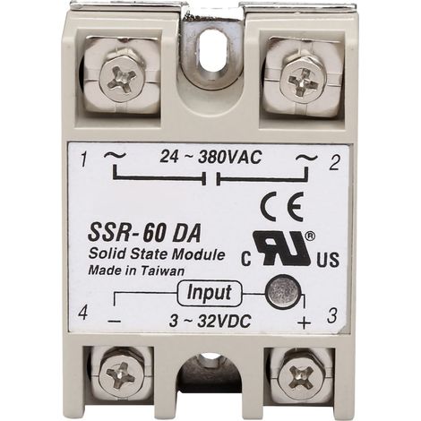 Relais statique monophasé SSR 60DA sans bruit, sans étincelle, module de commande de puissance, 60A, silencieux, fiable. (1/5)