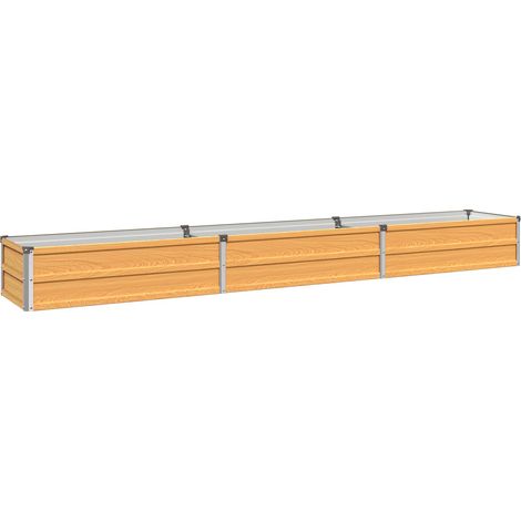 vidaXL Jardin surélevé Naturel 240 x 40 x 24 cm acier laminé à froid