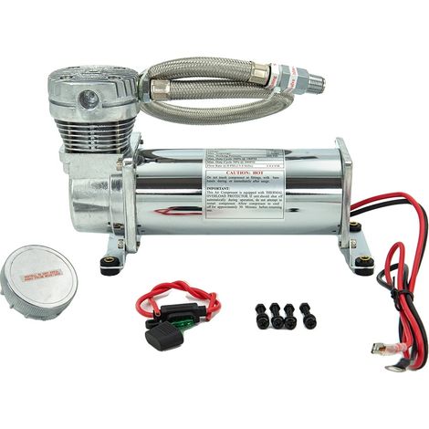 Compresor de suspensión neumática, presión máxima de 200 PSI, compatibilidad universal, 14ASC plateado (1/2)