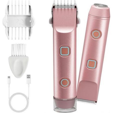 Rasoir Electrique Femme 2 in 1, Tondeuse Femmes Intime, Étanche Rasoir Femme, utilisation humide et sèche pour Bikini, Visage, Aisselles, Jambes (1/5)