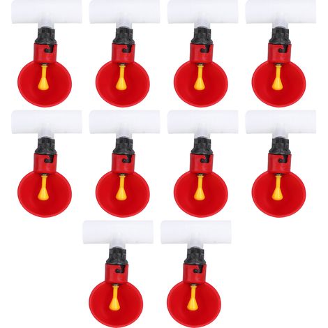 10 Stück automatische Hühnerwasserbecher Trinker 1/2 Zoll Tee Geflügel Henne Fütterungswerkzeuge Rot (1/5)