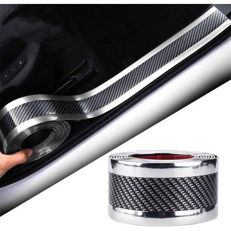 1M Bande de Coffre de Pare-choc Arrière Protection de Bordure Portières plaque de Seuil de Coffre Arrière Auto de Seuil Anti-choc Bande(Argent Bilatéral) (1/5)