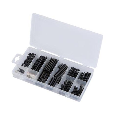 Ribimex – Lot de 120 goupilles élastiques en acier – Longueur 50mm – Pour fixation sur bois dur – Coffret de rangement inclus