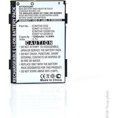 NX - Batterie téléphone, smartphone, GSM 3.7V 1250mAh - CM-PA169E3MT041202E3MT041202B12AE3MT12110021 (1/5)