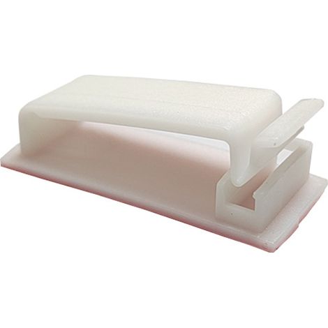 Confezione da 10 fascette autoadesive per cavi, per la gestione dei cavi, ideali per TV, PC, laptop e cavi Ethernet, colore bianco - AquaForge (1/4)