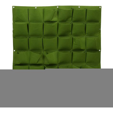 36 bolsillos para maceta colgante, maceta vertical para exteriores, verde (1/3)