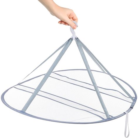 Étendoir à Linge Plat Maille Respirante pour Pulls Chaussures et Articles Délicats Filet de Séchage Suspendu Multifonction pour Intérieur et Extérieur