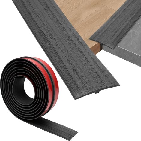Transition profile, Tutamaz T self-adhesive threshold profile, 5 × 300 cm, PVC for door sills, transition profile, self-adhesive transition profile for connecting floors, parquet and wooden floors (1/5)
