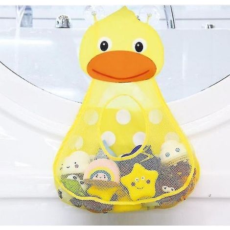 1 Sac de rangement en filet, jouets bain, PVC polyester, séchage rapide, salle de bain (1/2)