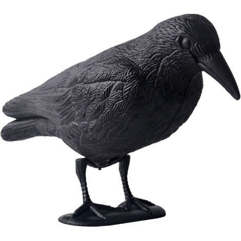 1 Corbeaux factices en Plastique / 38x13x23cm, Noir/Antipigeon, Effaroucheur (1/4)
