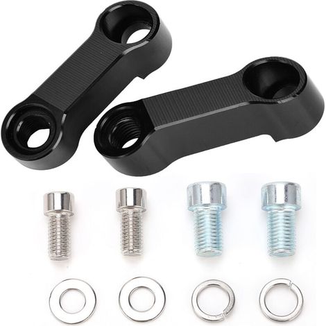 Rallonge de rétroviseur, kit adaptateur adaptateur rétroviseur moto 10mm 8mm Riser Mount Extender (1/4)