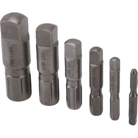 Lot de 6 extracteurs de tuyau en acier Cr Mo pour tubes filetés 1/8in à 1in, coffret dévisseur vis cassées (1/5)