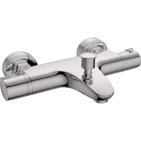 Mitigeur Douche Thermostatique,Mitigeur Thermostatique de Baignoire avec Protection Anti-Brûlure,Chromé (1/5)