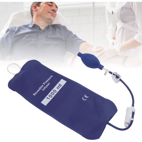 Sac de perfusion sous pression 1000ml TPU - Bonne étanchéité, réutilisable avec colonne de pression pour transfusion sanguine rapide en urgence clinique (1/5)