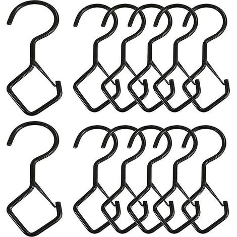 12pcs Forme En S Kit De Support Pour Photo Cadre En Acier Inoxydable Attache Cadre Crochets De Suspension Photo Crochet Miroir Suspendre Assortis (1/4)