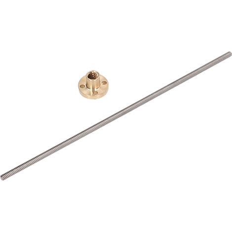 Tige filetée T8 400mm en acier inoxydable avec écrou en laiton, lot de 5 pièces, vis mère pour imprimante 3D et machine CNC (1/5)