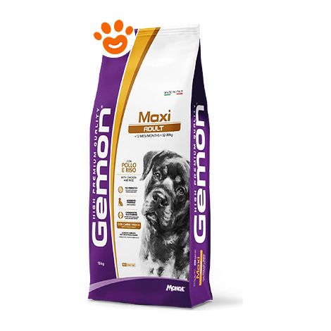 GEMON - CROCCHETTE PER CANI ADULTI MAXI GEMON15KG POLLO E RISO