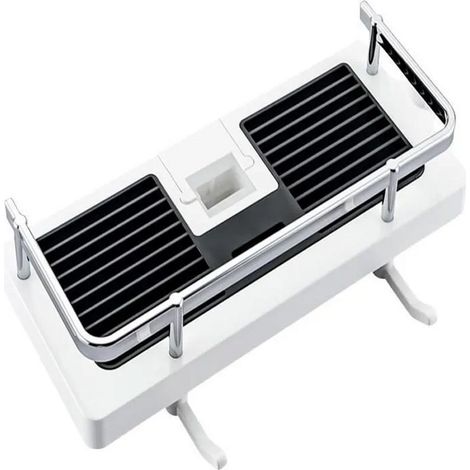 Étagère Douche Sans Percage Porte Savon Douche Support pour Rangement et Organisation de la Salle de Bain avec 2 Crochets (1/5)