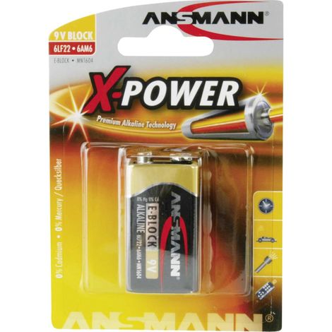 Ansmann X-power 9v Alcaline Box 1x (1/2)